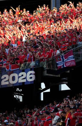 (260617) -- BOSTON, June 17, 2026 -- Fans of Norway react during the group I match between Norway and Iraq at the FIFA World Cup, WM, Weltmeisterschaft, Fussball 2026 at Boston Stadium in Boston, the United States, June 16, 2026. ) (SP)U.S.-BOSTON-FOOTBALL-FIFA WORLD CUP-GROUP I-NOR VS IRQ HuangxZongzhi 