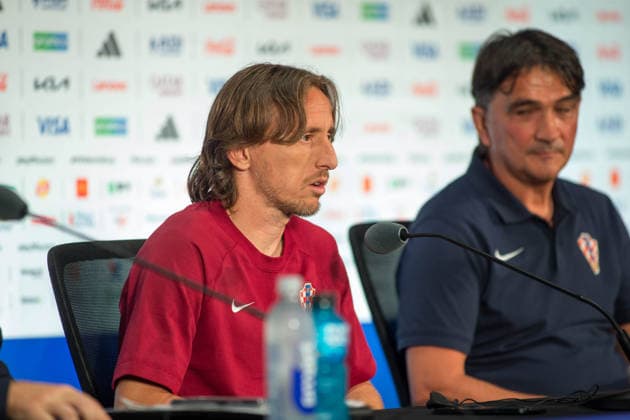 June 16, 2026, Arlington, Texas, USA: Croatia midfielder LUKA MODRIÄ speaks during a press conference, PK, Pressekonferenz prior to the 2026 FIFA World Cup, WM, Weltmeisterschaft, Fussball Group L England-Croatia match at Dallas Stadium in Arlington, Texas. Arlington USA - ZUMAh193 20260616_zsp_h193_046 Copyright: xDanielxMcGregor-Huyerx