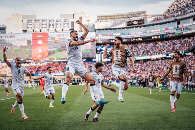 Mens Soccer 2026 FIFA World Cup Group I Iraq vs. Norway June 16, 2026 Goal celebration by Aymen Hussein (18), Iraq Boston, Boston Stadium, Massachusetts, United States of America,detected_source_language