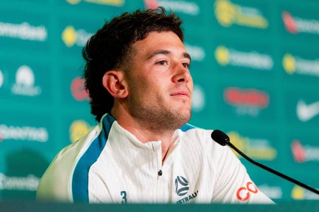 FIFA World Cup, WM, Weltmeisterschaft, Fussball 2026 - Australia press conference, PK, Pressekonferenz Australia s Alessandro Circati looks on during a press conference at the Oakland Roots Sports Club in Alameda, California, USA, 16 June 2026. ALAMEDA California United States  Copyright: xJASONxHENRYx