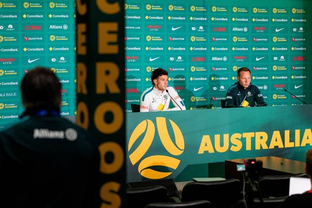 FIFA World Cup, WM, Weltmeisterschaft, Fussball 2026 - Australia press conference, PK, Pressekonferenz Australia s Alessandro Circati speaks during a press conference at the Oakland Roots Sports Club in Alameda, California, USA, 16 June 2026. ALAMEDA California United States  Copyright: xJASONxHENRYx