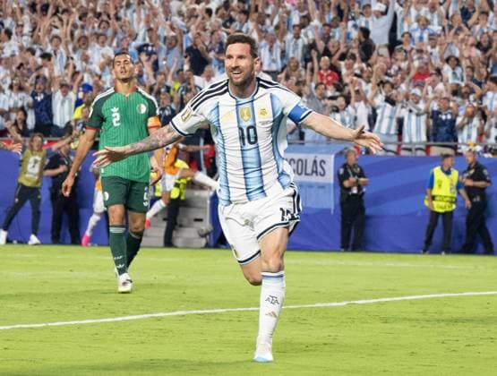 Soccer, Mens, 2026 FIFA World Cup in Mexico, Canada, and the U.S., Match in Kansas City, Group J, Matchday 1, Argentina vs. Algeria, Nicolas Otamendi (Argentina), Celebrating after scoring the 2-0 goal, June 16, 2026,,detected_source_language Copyright: xMatthiasxKochx