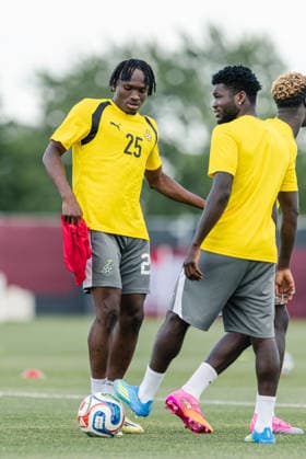 Prince Kwabena Adu of Ghana in action during the training session before the FIFA World Cup, WM, Weltmeisterschaft, Fussball game between Ghana and Panama at Centennial Park on June 16, 2026 in Toronto, Ontario, Canada  Copyright: xCurtisxWongx xSPPx Sportspressphoto_SPR168099