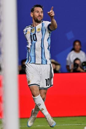 FIFA World Cup, WM, Weltmeisterschaft, Fussball 2026 - Group J - Argentina vs Algeria Lionel Messi of Argentina celebrates scoring the 3-0 goal during the FIFA World Cup 2026 group stage match Argentina against Algeria, in Kansas City, Missouri, USA, 16 June 2026. KANSAS CITY United States  Copyright: xAMYxKONTRASx