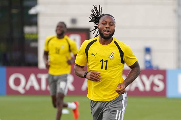 Ghana Training Day Ahead FIFA World Cup, WM, Weltmeisterschaft, Fussball Match Against Panama Antoine Semenyo 11 of Ghana national football team warms-up during the training day ahead the 2026 FIFA World Cup Group L match against Panama at Centennial Park. on June 16, 2026 in Toronto, Canada. (Photo by Leonardo Ramirez Eyepix Group) Copyright: xLeonardoxRamirezx xEyepixxGroupx LR16062026-03566