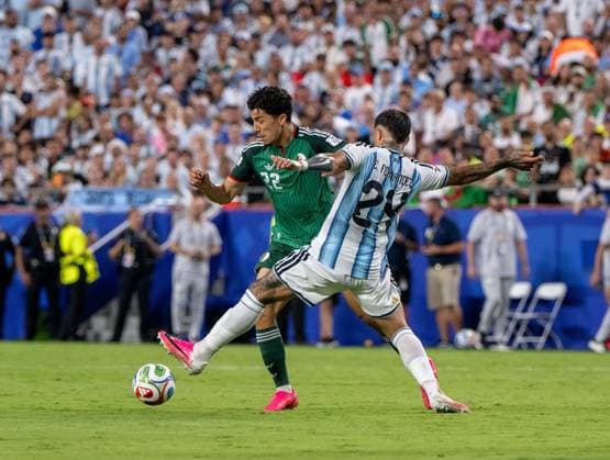 Soccer, Mens, 2026 FIFA World Cup in Mexico, Canada, and the U.S., Match in Kansas City, Group J, Matchday 1, Argentina vs. Algeria, from left Copyright: xMatthiasxKochx