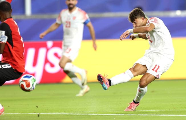 FIFA World Cup, WM, Weltmeisterschaft, Fussball 2026 - Group J - Austria vs Jordan Odeh Al-Fakhouri of Jordan has an attempt on goal during the FIFA World Cup 2026 group stage match Austria against Jordan, in San Francisco, USA, 16 June 2026. SAN FRANCISCO United States  Copyright: xBENJAMINxFANJOYx