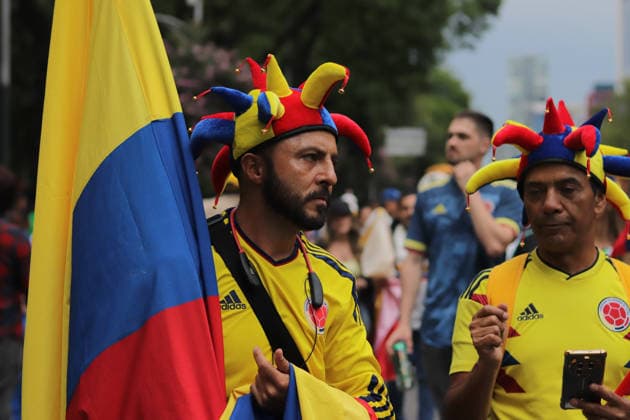 June 16, 2026, Mexico City, Ciudad de Mexico, Mexico: Colombian national team, Nationalteam fans gather at the Angel of Independence monument in host country Mexico ahead the 2026 FIFA World Cup, WM, Weltmeisterschaft, Fussball group K match against Uzbekistan. on June 16, 2026 in Mexico City, Mexico. Mexico City Mexico - ZUMAe321 20260616_zsa_e321_141 Copyright: xCarlosxSantiagox