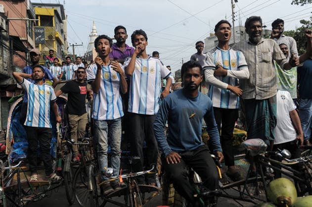 Bangladesh, People in Chattogram watch the 2026 FIFA World Cup, Argentina v Algeria