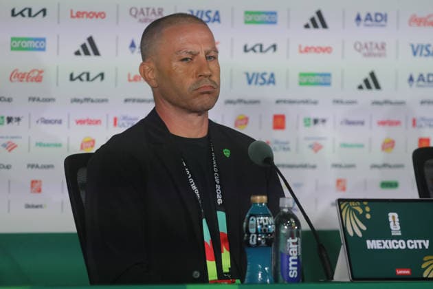 Colombia v Uzbekistan FIFA World Cup, WM, Weltmeisterschaft, Fussball 2026 Group K press conference, PK, Pressekonferenz Fabio Cannavaro, Head Coach of Uzbekistan national soccer team speaks during a press conference ahead of the FIFA World Cup Group K first-round match between Colombia and Uzbekistan at Mexico City Stadium. on June 16, 2026 in Mexico City, Mexico. (Photo by Ian Robles Eyepix Group) Copyright: xIanxRobles xEyepixxGroupx EL_16062026_187408JPEG
