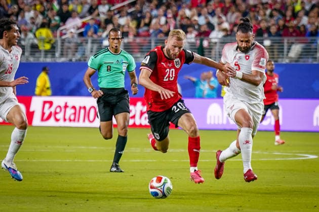 USA Soccer 2026 FIFA World Cup Group Stage Group J Austria vs. Jordan San Francisco Bay Area Stadium Levi’s Stadium Santa Clara County, California Konrad Laimer Austria 20 on the Ball Sponsors, Advertising, Business, Banners BETANO,detected_source_language Copyright: xJOERANxSTEINSIEKx