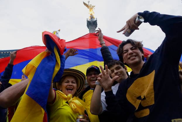 Football, 2026 FIFA World Cup, Colombia national team, fans in Mexico City