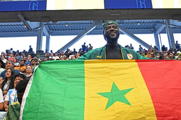 June 16, 2026, New York, New York, USA: June 16, 2026 - New York, NY, USA - World Cup fans supporting France and Senegal came out to support the teams at the watch party at the USTA center in Flushing, Queens. France wins the game 3-1 that was played at the NYNJ stadium in New Jersey. (Photo: Andrea RENAULT Zuma Press) France Senegal World Cup Watch Party In Queens  - ZUMAg115 0859310711st Copyright: xAndreaxRenaultx