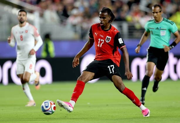 FIFA World Cup, WM, Weltmeisterschaft, Fussball 2026 - Group J - Austria vs Jordan Carney Chukwuemeka of Austria in action during the FIFA World Cup 2026 group stage match Austria against Jordan, in San Francisco, USA, 16 June 2026. SAN FRANCISCO United States  Copyright: xBENJAMINxFANJOYx