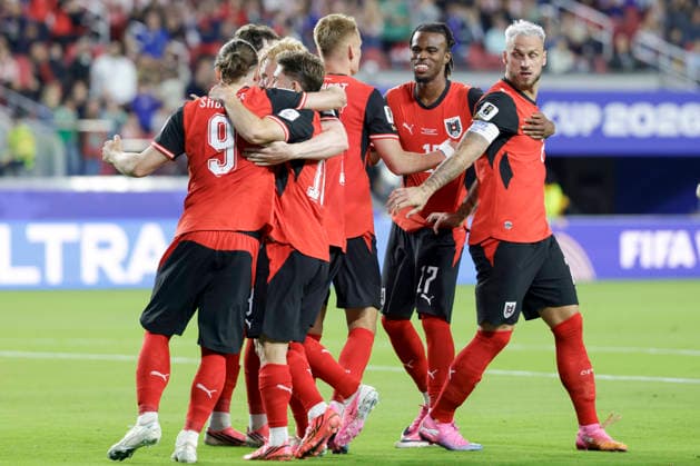 SOCCER - FIFA World Cup, WM, Weltmeisterschaft, Fussball 2026 SANTA CLARA,CALIFORNIA,USA,17.JUN.26 - SOCCER - FIFA World Cup 2026, group stage, Austria vs Jordan. Image shows the rejoicing of AUT.  GEPAxpictures xArminxRauthner