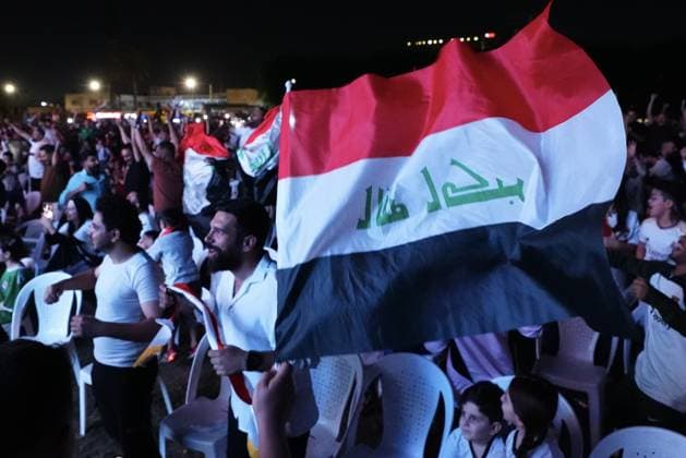 Iraqi football fans gather to watch Iraq v Norway World Cup match BAGHDAD, IRAQ - JUNE 17: Iraqi football fans gather around a giant screen set up in the garden of Al-Karkh Sports Club to watch their national team, Nationalteam face Norway in the 2026 FIFA World Cup, WM, Weltmeisterschaft, Fussball in the capital Baghdad, Iraq, on June 17, 2026. Murtadha Al-Sudani Anadolu Baghdad Iraq. Editorial use only. Please get in touch for any other usage.  Copyright: x2026xAnadoluxMurtadhaxAl-Sudanix