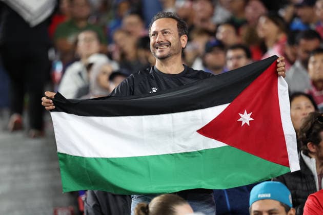 SOCCER - FIFA World Cup, WM, Weltmeisterschaft, Fussball 2026 SANTA CLARA,CALIFORNIA,USA,17.JUN.26 - SOCCER - FIFA World Cup 2026, group stage, Austria vs Jordan. Image shows a fan of JOR.  GEPAxpictures xStevenxDinberg