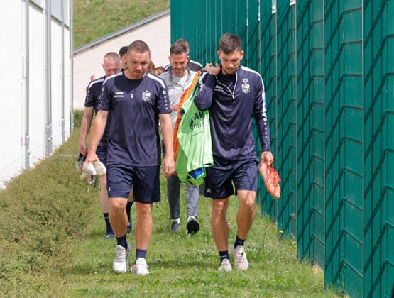 CFC Training Begins June 17, 2026, Chemnitz, Sportforum, Sports, Soccer, Northeast Regional League, CFC, Training Head Coach Benjamin Duda welcomes the players to their first training session after the summer break. From left