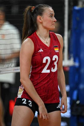 Germany v China - FIVB Women s Volleyball Nations League ANKARA, TURKIYE - JUNE 17: Sarah Straube (23) of Germany warms up ahead of the 2026 FIVB Women s Volleyball Nations League second stage match between Germany and China at the Ankara Sports Hall, in Ankara, Turkiye, on June 17, 2026. Akin Celiktas Anadolu Ankara Turkey. Editorial use only. Please get in touch for any other usage.  Copyright: x2026xAnadoluxAkinxCeliktasx