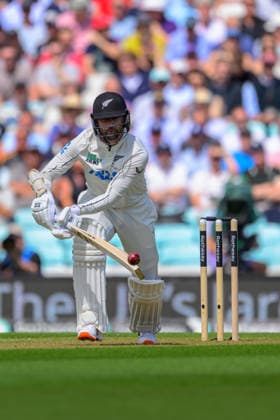 LONDON, ENGLAND JUNE 17 - Devon Conway of New Zealand during Day One of the 2nd Rothesay Test Match game between England and New Zealand at Kia Oval on June 17, 2026 in London , England . (Photo by Keeran Marquis Sports Press Photo)  Copyright: xKeeranxMarquis SPPx Sportspressphoto_SPR168232