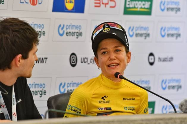 IPA85781892 - DE VRIES, Femke (NED) during the Tour de Suisse, a Road cycling, Rad, Radsport, Strasse race, Stage 1—Sondrio to Sondrio, Italy, June 17, 2026  Copyright: xDavidexVaninetti IPAxSportx xx 85781892