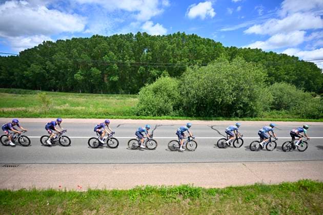 Baloise Belgium Tour 2026 Stage 1 SCHERPENHEUVEN-ZICHEM, BELGIUM - JUNE 17 : riders of team Soudal - Quick Step during stage 1 of the 95th edition of Baloise Tour of Belgium an UCI ProSeries 2.Pro cycling road race stage for Men Elite of 187.9 km with start in Scherpenheuven-Zichem and finish in Scherpenheuven-Zichem on June 17, 2026 in Scherpenheuven-Zichem, Belgium, 17 06 2026 ( Motordriver Stephan Boone - Scherpenheuven-Zichem Belgium  Copyright: xTomasxSiskx