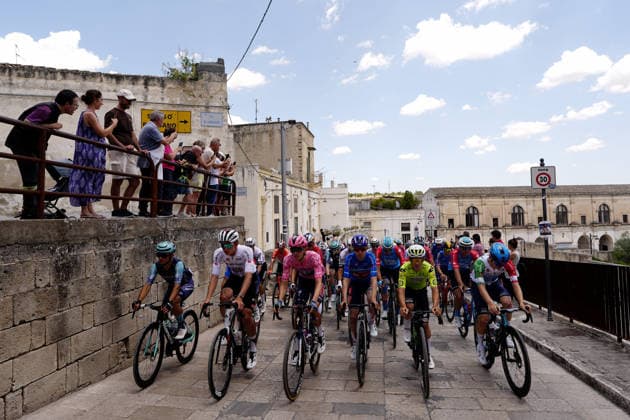 The pack rides cycles during Stage 4 of the Giro Next Gen 2026, from Matera to Corato (Molino Casillo), Italy, Wednesday, June 17, 2026.  Copyright: xFabioxFerrari LaPressex