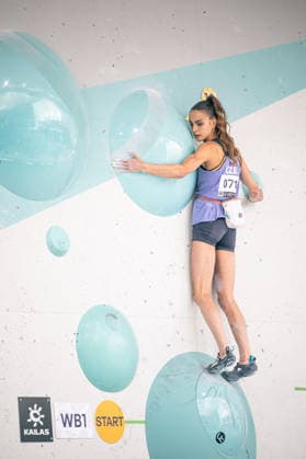 June 17, 2026 Climbing Bouldering World Climbing Series Innsbruck 2026 Womens Qualifying Round Arina Jurcenko CZE Innsbruck Climbing Center Innsbruck Austria,detected_source_language