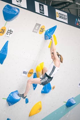June 17, 2026 Climbing Bouldering World Climbing Series Innsbruck 2026 Womens Qualifying Round Katja Kadic SLO Innsbruck Climbing Center Innsbruck Austria,detected_source_language