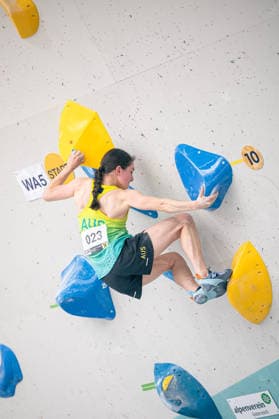 June 17, 2026 Climbing Bouldering World Climbing Series Innsbruck 2026 Womens Qualifying Round Emily Scott (AUS) Innsbruck Climbing Center Innsbruck, Austria,detected_source_language