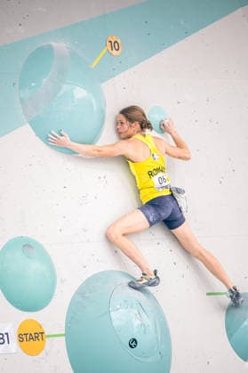 June 17, 2026 Climbing Bouldering World Climbing Series Innsbruck 2026 Womens Qualifying Round Iris Olivia Munteanu ROU Innsbruck Climbing Center Innsbruck, Austria,detected_source_language