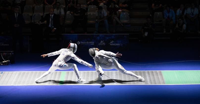 June 17, 2026, Antony, Hauts-De-Seine, France: French foil fencer Ysaora Thibus was eliminated in the round of 16 at the European Fencing Championships by Adeline Senic of Moldova. France News - June 17, 2026  - ZUMAp284 20260617_zip_p284_011 Copyright: xMickaelxPintax