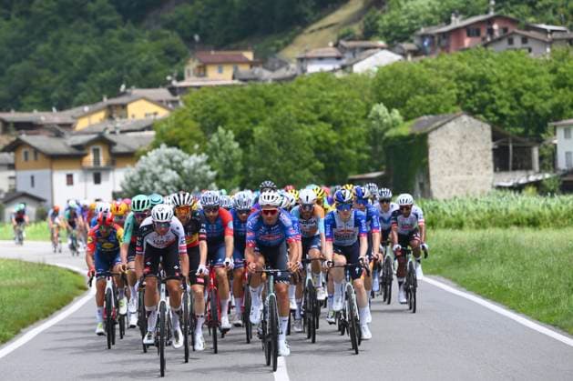 Tour de Suisse 2026 Stage 1 SONDRIO, ITALY - JUNE 17 : Dillier Silvan (SUI) of Alpecin - Premier Tech leading the peloton during stage 1 of the 89th edition of Tour de Suisse an UCI World Tour 2.UWT cycling road race stage for Men Elite of 144 km with start in Sondrio and finish in Sondrio on June 17, 2026 in Sondrio, Italy, 17 06 2026 ( Motordriver Guy De Vuyst - Sondrio Italy  Copyright: xVincentxKalutx