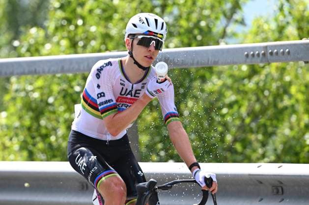 Tour de Suisse 2026 Stage 1 SONDRIO, ITALY - JUNE 17 : Pogacar Tadej (SLO) of UAE Team Emirates - XRG during stage 1 of the 89th edition of Tour de Suisse an UCI World Tour 2.UWT cycling road race stage for Men Elite of 144 km with start in Sondrio and finish in Sondrio on June 17, 2026 in Sondrio, Italy, 17 06 2026 ( Motordriver Guy De Vuyst - Sondrio Italy  Copyright: xVincentxKalutx