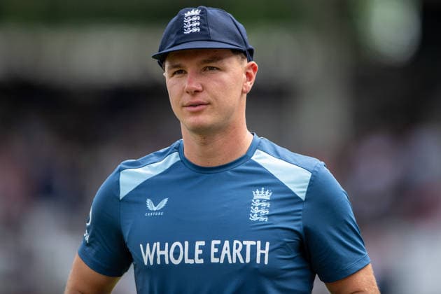 LONDON, ENGLAND - June 17: Sonny Baker of England during day 1 of the 2nd Rothesay Test Match between England and New Zealand at The KIA Oval Cricket Ground on June 17th, 2026 in London, England. (Photo by Mike Turner Sports Press Photo)  Copyright: xMikexTurnerx xSPPx Sportspressphoto_SPR168362