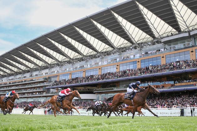June 17, 2026, Ascot, Windsor, GBR Victorious, ridden by Ryan Moore, wins the Queen Mary Stakes at Ascot Racecourse Horse, Jockey, Victorious, Moore, Victory, Finish, Finish Line 260617D535ROYAL ASCOT JPG,detected_source_language