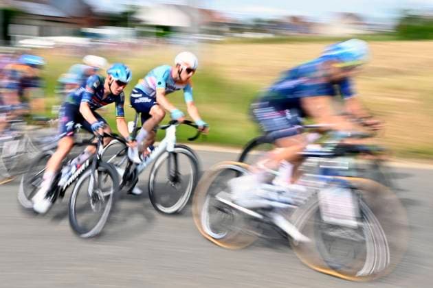 Baloise Belgium Tour 2026 Stage 1 SCHERPENHEUVEN-ZICHEM, BELGIUM - JUNE 17 : Merlier Tim (BEL) of Soudal Quick-Step during stage 1 of the 95th edition of Baloise Tour of Belgium an UCI ProSeries 2.Pro cycling road race stage for Men Elite of 187.9 km with start in Scherpenheuven-Zichem and finish in Scherpenheuven-Zichem on June 17, 2026 in Scherpenheuven-Zichem, Belgium, 17 06 2026 ( Motordriver Stephan Boone - Scherpenheuven-Zichem Belgium  Copyright: xTomasxSiskx
