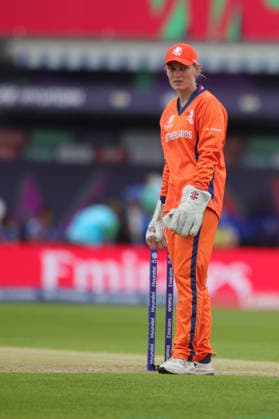 India Women v Netherlands Women, ICC Women s T20 World Cup Babette de Leede (captain) of Netherlands Women during the ICC Women s T20 World Cup match between India Women and Netherlands Women at Headingley Stadium, Leeds, UK on 17 June 2026. Leeds Headingley Stadium West Yorkshire UK Editorial use only , Copyright: xAlunxRobertsx PSI-24328-0003