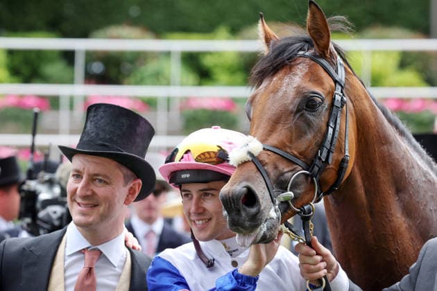 June 17, 2026, Ascot, Windsor, GBR Limestone with Dylan Browne McMonagle after winning the Queens Vase at Ascot Racecourse Horse, Jockey, Limestone, McMonagle, Victory 260617D547ROYAL ASCOT JPG,detected_source_language