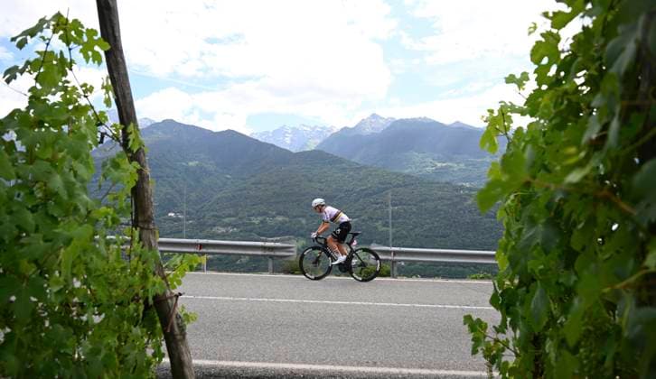 Tour de Suisse 2026 Stage 1 SONDRIO, ITALY - JUNE 17 : Pogacar Tadej (SLO) of UAE Team Emirates - XRG during stage 1 of the 89th edition of Tour de Suisse an UCI World Tour 2.UWT cycling road race stage for Men Elite of 144 km with start in Sondrio and finish in Sondrio on June 17, 2026 in Sondrio, Italy, 17 06 2026 ( Motordriver Guy De Vuyst - Sondrio Italy  Copyright: xVincentxKalutx