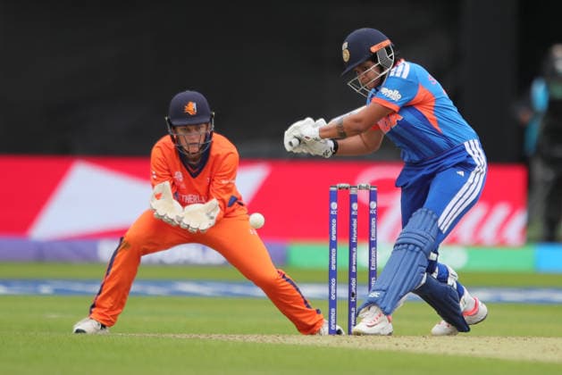 India Women v Netherlands Women, ICC Women s T20 World Cup Shafali Verma of India Women during the ICC Women s T20 World Cup match between India Women and Netherlands Women at Headingley Stadium, Leeds, UK on 17 June 2026. Leeds Headingley Stadium West Yorkshire UK Editorial use only , Copyright: xAlunxRobertsx PSI-24328-0031