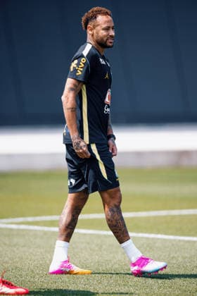 Treino da Seleção Brasileira NOVA JERSEY, NJ - 17.06.2026: TREINO DA SELEcaO BRASILEIRA - Neymar Jr. returns to training with the group during a training session of the Brazilian national team, Nationalteam at the New York Red Bulls training center in Morristown, New Jersey, United States. The Brazilian national team faces Haiti on Friday in the second round of Group C of the 2026 FIFA World Cup, WM, Weltmeisterschaft, Fussball (Photo: Marcelo Machado de Melo Fotoarena) x2963804x  MarceloxMachadoxdexMelo