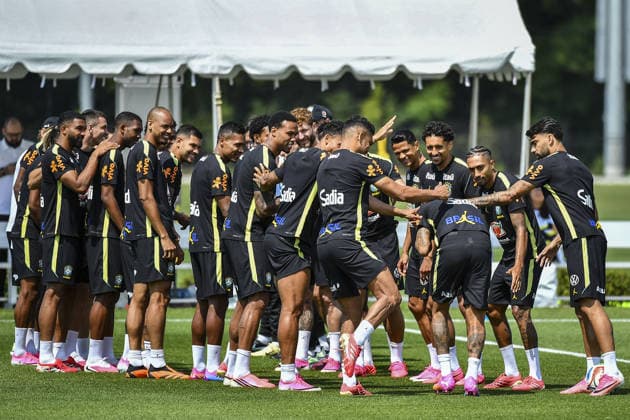 Brazilian Team welcome Neymar back to training at their New Jersey base the Columbia Park Training Facility in Morristown, NJ, United States. (Photo by Rebekah Wynkoop SPP)  Copyright: xRebekahxWynkoop SPPx Sportspressphoto_SPR168453