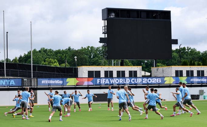 FIFA World Cup, WM, Weltmeisterschaft, Fussball 2026 - Czechia training session Czechia s national soccer players attend a training session in Kennesaw, Georgia, USA, 17 June 2026. Czechia will face South Africa on 18 June in a FIFA World Cup 2026 group A match. KENNESAW United States  Copyright: xRONALDxWITTEKx