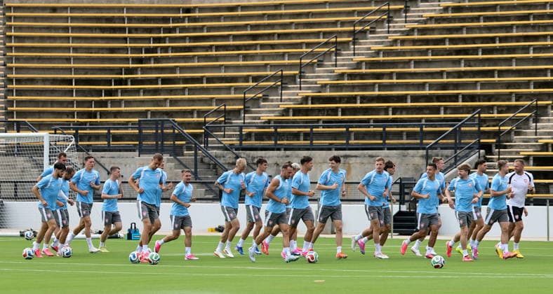 FIFA World Cup, WM, Weltmeisterschaft, Fussball 2026 - Czechia training session Czechia s national soccer players attend a training session in Kennesaw, Georgia, USA, 17 June 2026. Czechia will face South Africa on 18 June in a FIFA World Cup 2026 group A match. KENNESAW United States  Copyright: xRONALDxWITTEKx