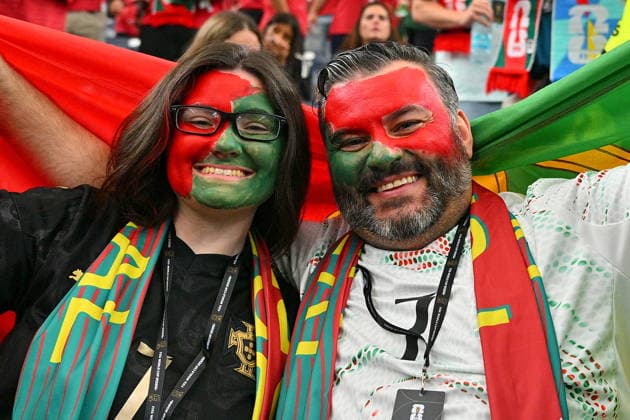 FIFA World Cup, WM, Weltmeisterschaft, Fussball 2026 - Group K - Portugal vs DR Congo Supporters of Portugal pose for a picture prior to the FIFA World Cup 2026 group stage match Portugal against Democratic Republic of Congo, in Houston, USA, 17 June 2026. HOUSTON United States  Copyright: xSAMxWASSONx