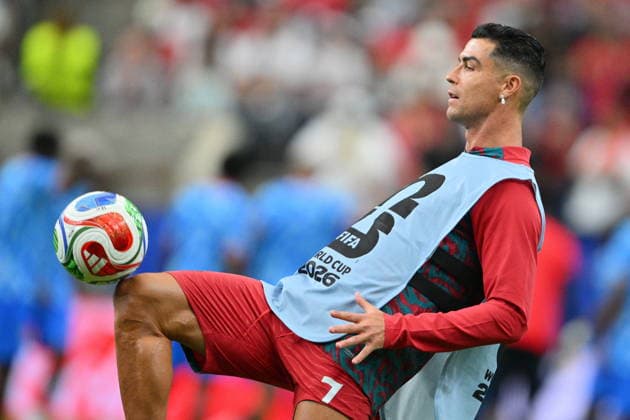 FIFA World Cup, WM, Weltmeisterschaft, Fussball 2026 - Group K - Portugal vs DR Congo Cristiano Ronaldo of Portugal warms up before the FIFA World Cup 2026 group stage match Portugal against Democratic Republic of Congo, in Houston, USA, 17 June 2026. HOUSTON United States  Copyright: xSAMxWASSONx