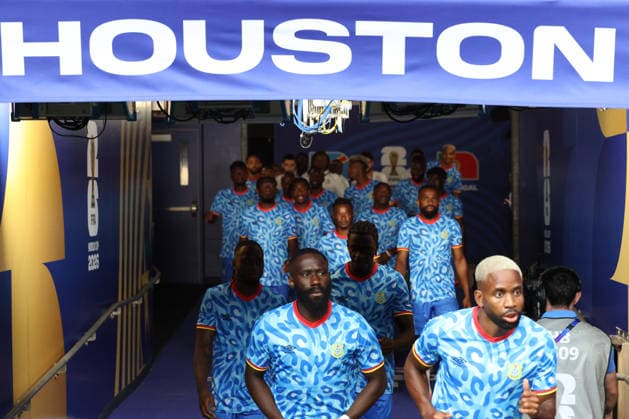 DR Congo s players are seen prior to a 2026 World Cup Group K soccer match between Portugal and the Democratic Republic of Congo, in Houston, Texas, USA, 17 June 2026 . Portugal vs Democratic Republic of Congo !ACHTUNG: NUR REDAKTIONELLE NUTZUNG!  Copyright: xCarlosxRamírezx GRAF235 20260617-55020625277_1