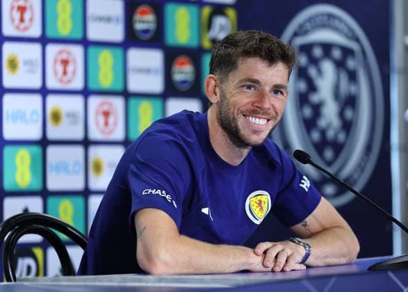 Ryan Christie of Scotland Scotland Training and press conference, PK, Pressekonferenz 2026 FIFA World Cup, WM, Weltmeisterschaft, Fussball Football, Atrium Health Performance Park, Charlotte, USA - 17 Jun 2026Charlotte Atrium Health Performance Park United States of America EDITORIAL USE ONLY No use with unauthorised audio, video, data, fixture lists, club league logos or live services. Online in-match use limited to 120 images, no video emulation. No use in betting, games or single club league player publications.  Copyright: xMichaelxZemanek Shutterstockx 16928927ay