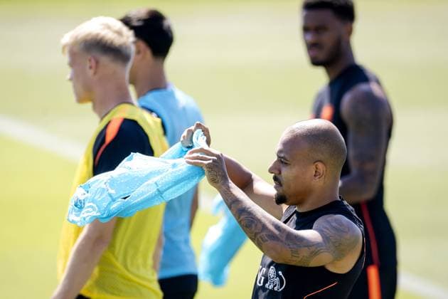 KANSAS CITY - Donyell Malen of the Netherlands during a training session of the Dutch national team, Nationalteam at the KC Current Training Facility, on June 17, 2026, in Kansas City. The Dutch team is preparing for the match against Sweden at the FIFA World Cup, WM, Weltmeisterschaft, Fussball ROBIN VAN LONKHUIJSEN ANP xVIxANPxSportx xxANPxIVx 561269306 originalFilename: 561269306.jpg